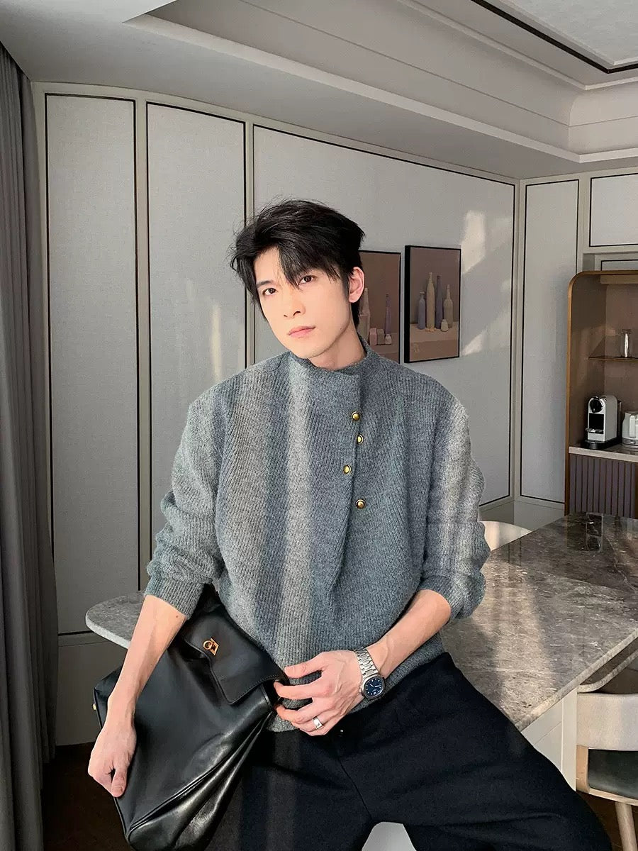 Men’s Heavyweight Knit Sweater – Autumn/Winter Couple Pullover