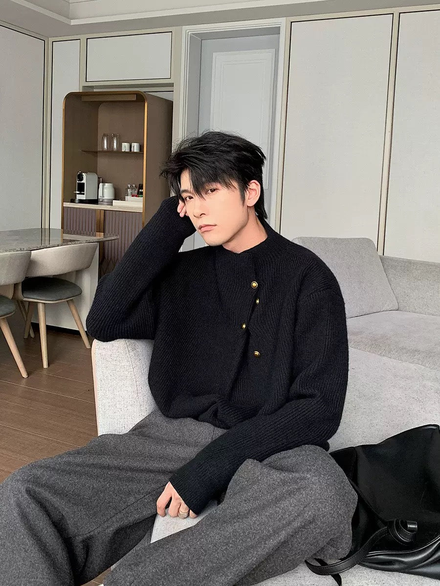 Men’s Heavyweight Knit Sweater – Autumn/Winter Couple Pullover