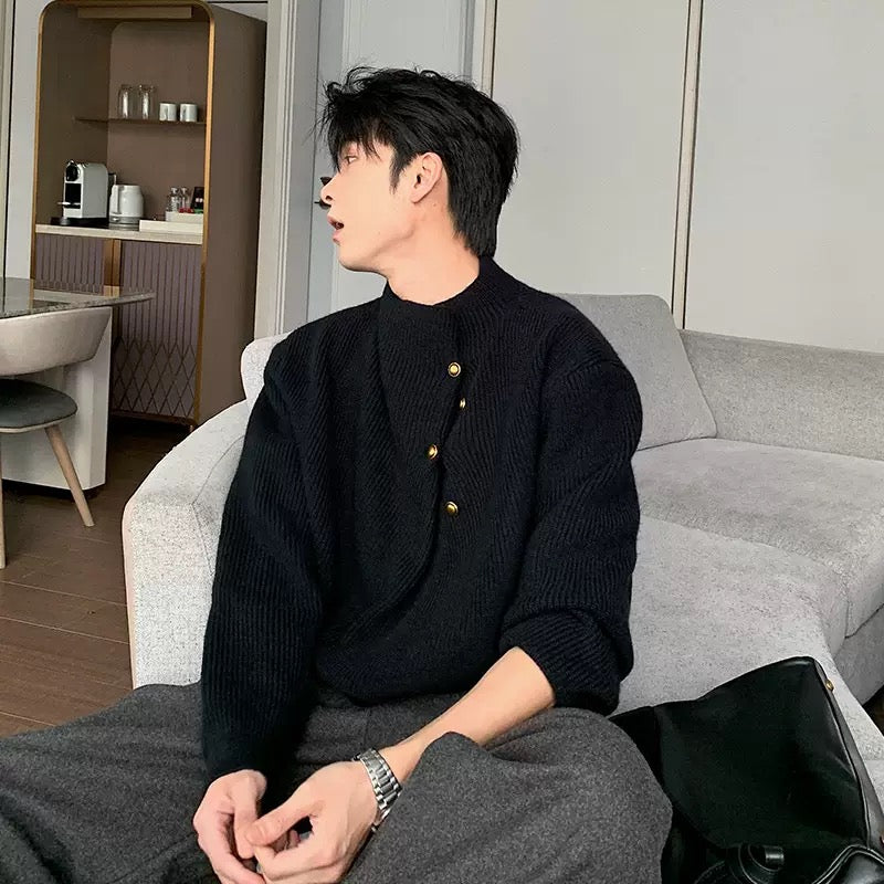 Men’s Heavyweight Knit Sweater – Autumn/Winter Couple Pullover