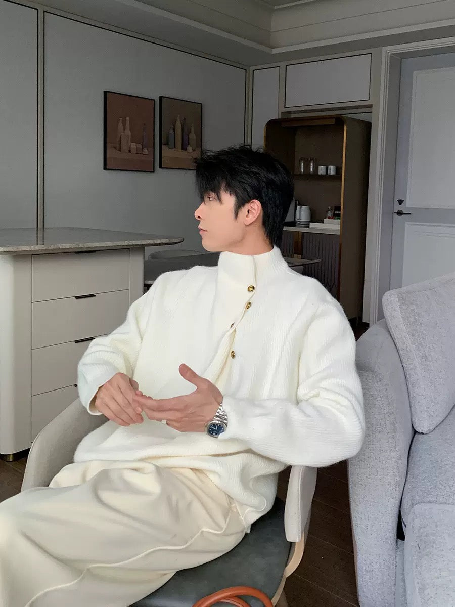 Men’s Heavyweight Knit Sweater – Autumn/Winter Couple Pullover