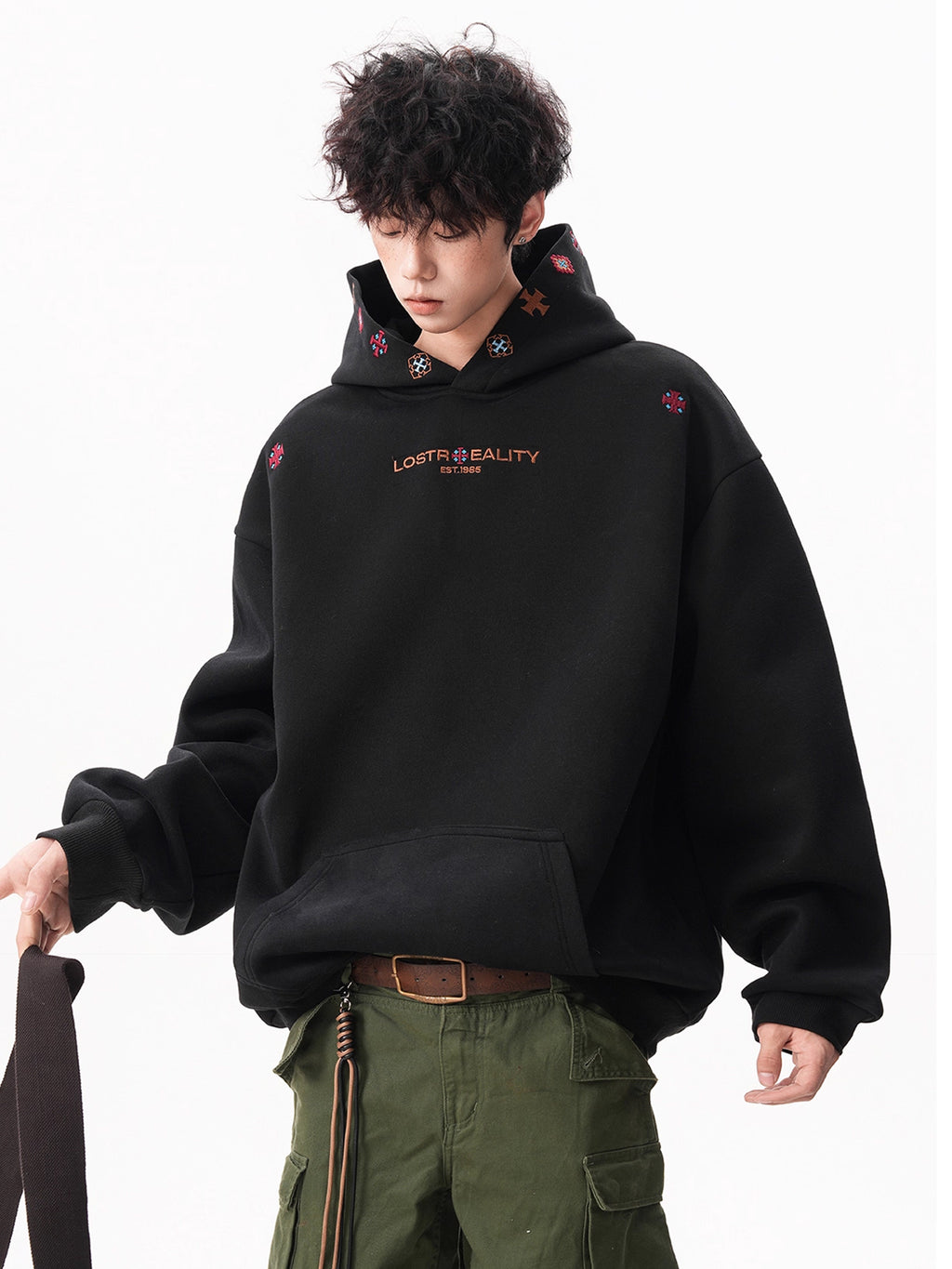 Unisex Heavy Ethnic Embroidered Hoodie | Autumn Loose Fit Long Sleeve Sweatshirt |Trendy Streetwear Style