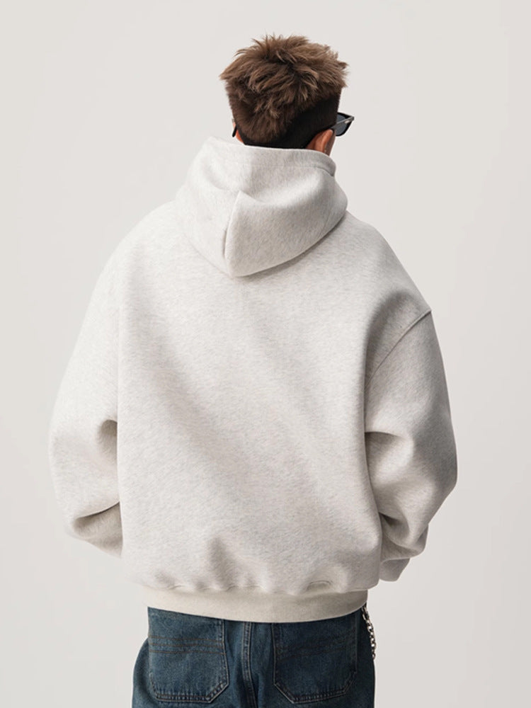 Unisex Heavyweight Boxy Hoodie | American Trend Clean Fit Short Jacket | High Street Loose Fit Sweatshirt