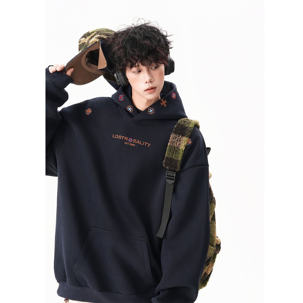 Unisex Heavy Ethnic Embroidered Hoodie | Autumn Loose Fit Long Sleeve Sweatshirt |Trendy Streetwear Style