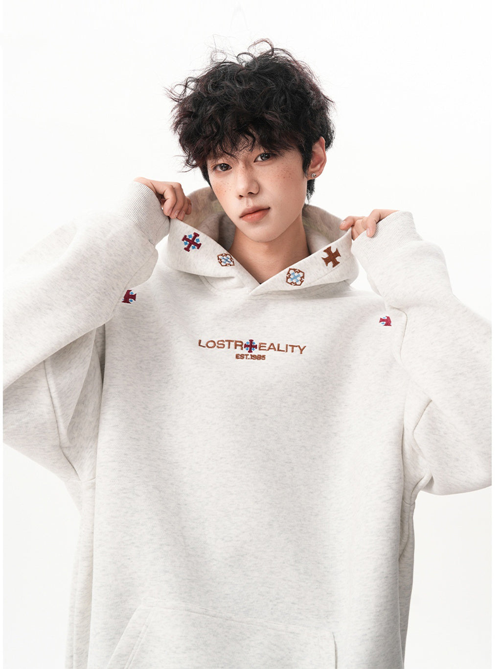 Unisex Heavy Ethnic Embroidered Hoodie | Autumn Loose Fit Long Sleeve Sweatshirt |Trendy Streetwear Style